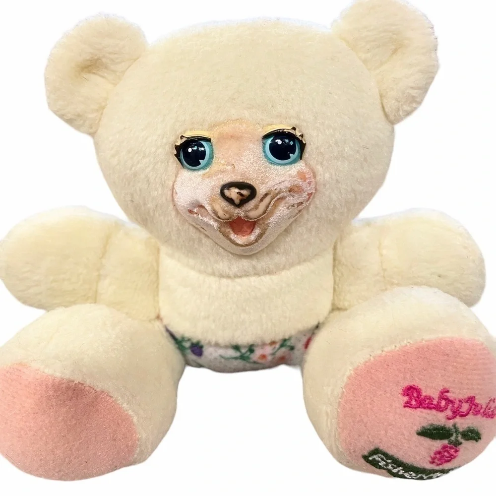 Fisher Price Briarberry Bear Baby Julie Plush Vintage Stuffed Animal Yellow 1999
